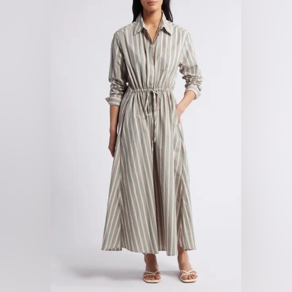 Caslon Striped Long Sleeve Dress